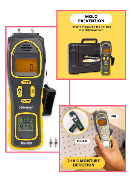 PropTech Digital Moisture Meter w/Temp and Humidity PropTech Digital Moisture Meter w/Temp and Humidity